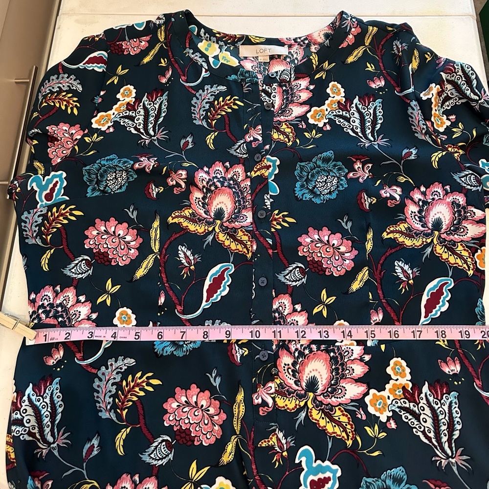 The loft green floral long sleeve dress size 18 - Picture 12 of 12
